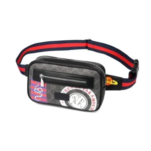 Gucci Monogram Belt Pouch with Striped Band
