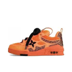 Louis Vuitton Bright Orange Fashion Sneakers