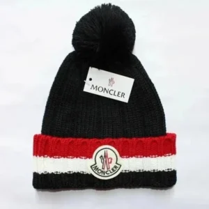 Moncler Winter Knit Hat with Cozy Pom