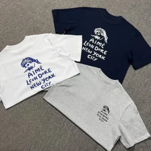 Aim?? Leon Dore NYC Trendy Short Sleeve T-Shirts