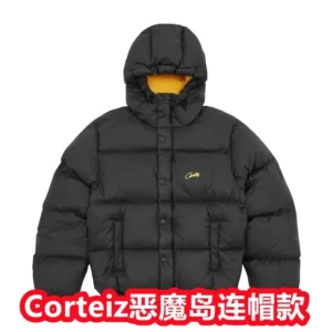 Corteiz Devil Island Warm Hooded Puffer Jacket