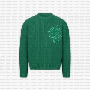 ZSIBO Classic Knit Sweater with Emblem Pattern