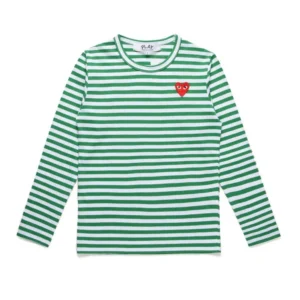 Comme des Gar?ons PLAY Striped Long Sleeve Top