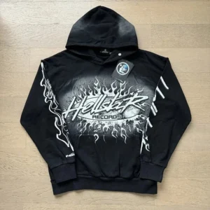 Hellstar Records Cool Flame Hoodie, Trendy
