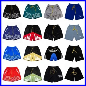 Rhude Breathable Trendy Casual Active Shorts