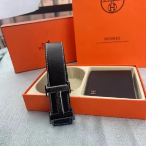 Herm??s Classic H Buckle Premium Belt Set