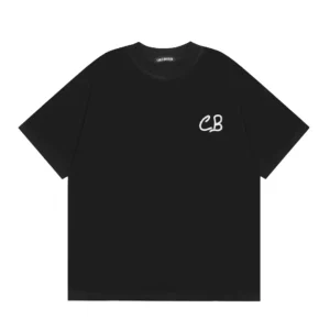 Cole Buxton CB Embroidered Black Cotton Tee