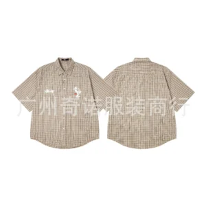 Stussy Casual Grid Pattern Short Sleeve Shirt