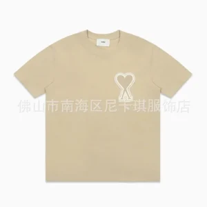 Ami Casual Red Heart Logo Soft T-Shirt