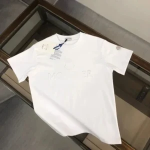 Moncler Stitched Logo Soft Cotton T-Shirt