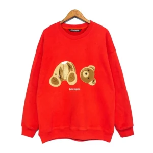 Palm Angels Relaxed Bear Print Soft Sweatshirt