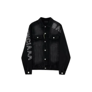Balenciaga Iconic Black Washed Denim Jacket