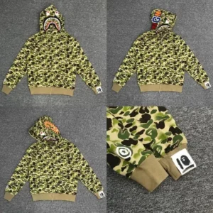 BAPE Shark Camo Fashionable Hoodie Jacket
