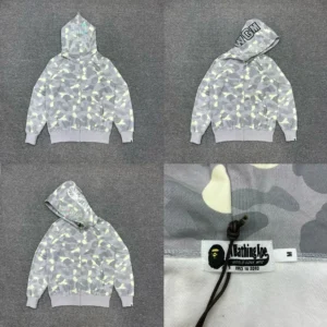 A Bathing Ape Camo Zip-Up Casual Hoodie