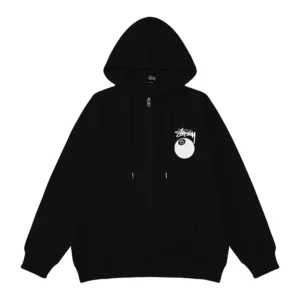 Stussy 8-Ball Zip-Up Cozy Hoodie