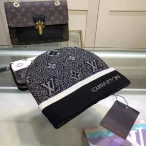 Louis Vuitton Monogram Pattern Knit Beanie Hat