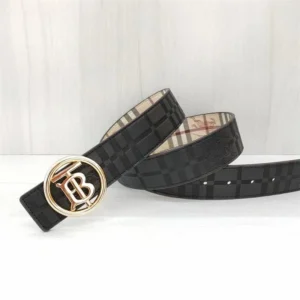 Burberry Classic Reversible Belt with Gold Buckle