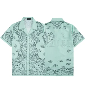 Amiri Paisley Pattern Casual Short Sleeve Shirt