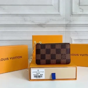 Louis Vuitton Damier Wallet with Keychain Accessory