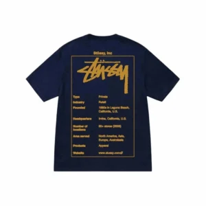 Stussy Classic Print Tee Premium Navy Blue