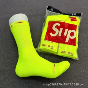 Supreme Padded Crew Socks, Vibrant Yellow