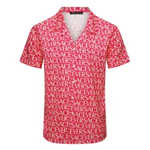 Versace Striking Print Short Sleeve Shirt