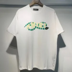 Amiri Snake Pattern Graphic Casual T-Shirt